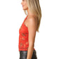 Bea Floral One-shoulder Mesh Top