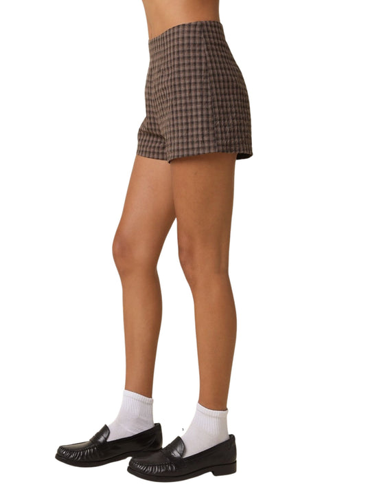 Joan Brown Plaid Shorts
