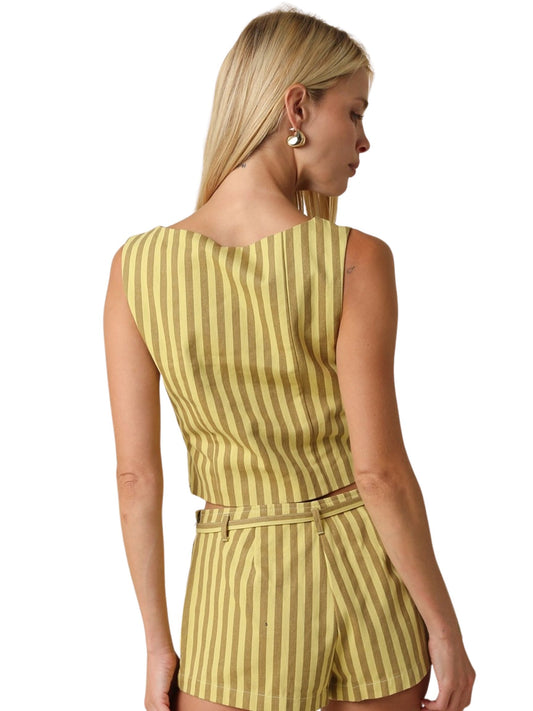 Amara Stripe Crop Top