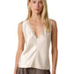 Noir Lace Trim Satin Tank