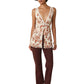 Ginna Floral Lace Trim Top