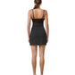 Polka Dot Lace Trim Slip Mini Dress
