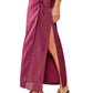 Halle Satin Chiffon Mixed Skirt