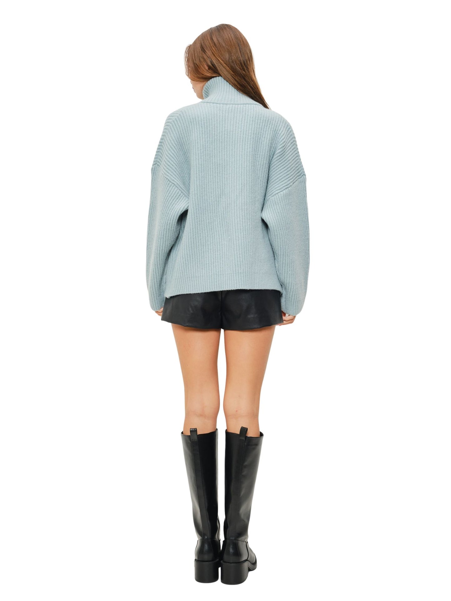 Kathy Mocked Neck Zip Up Jacket