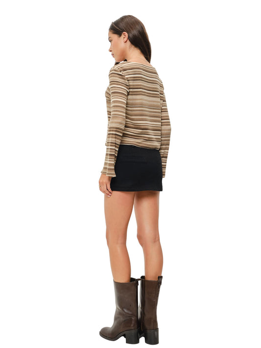 Emmett Striped Boat Neck Top