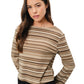 Emmett Striped Boat Neck Top