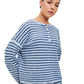 Ella Striped Henley Knit Top
