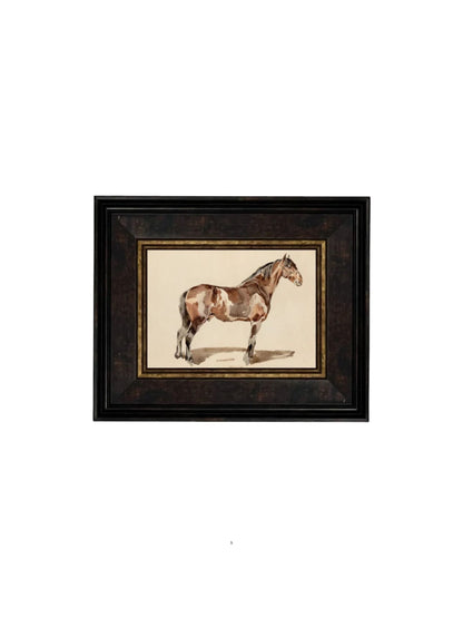 A Bay Horse Framed Picture