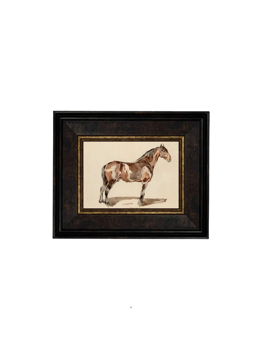 A Bay Horse Framed Picture