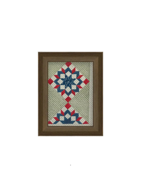 American Quilt Pattern Framed Picture