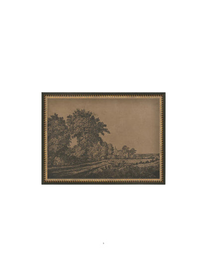 Corn Field Etching Framed Picture