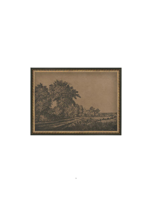Corn Field Etching Framed Picture