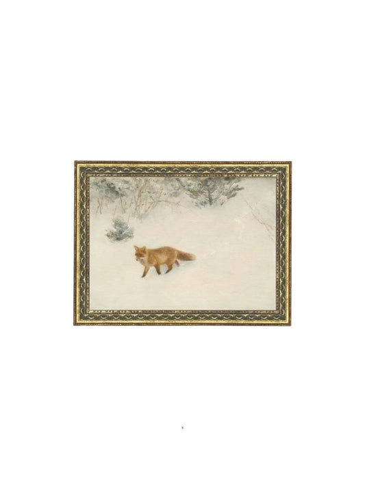 Fox In Winter Framed Picture