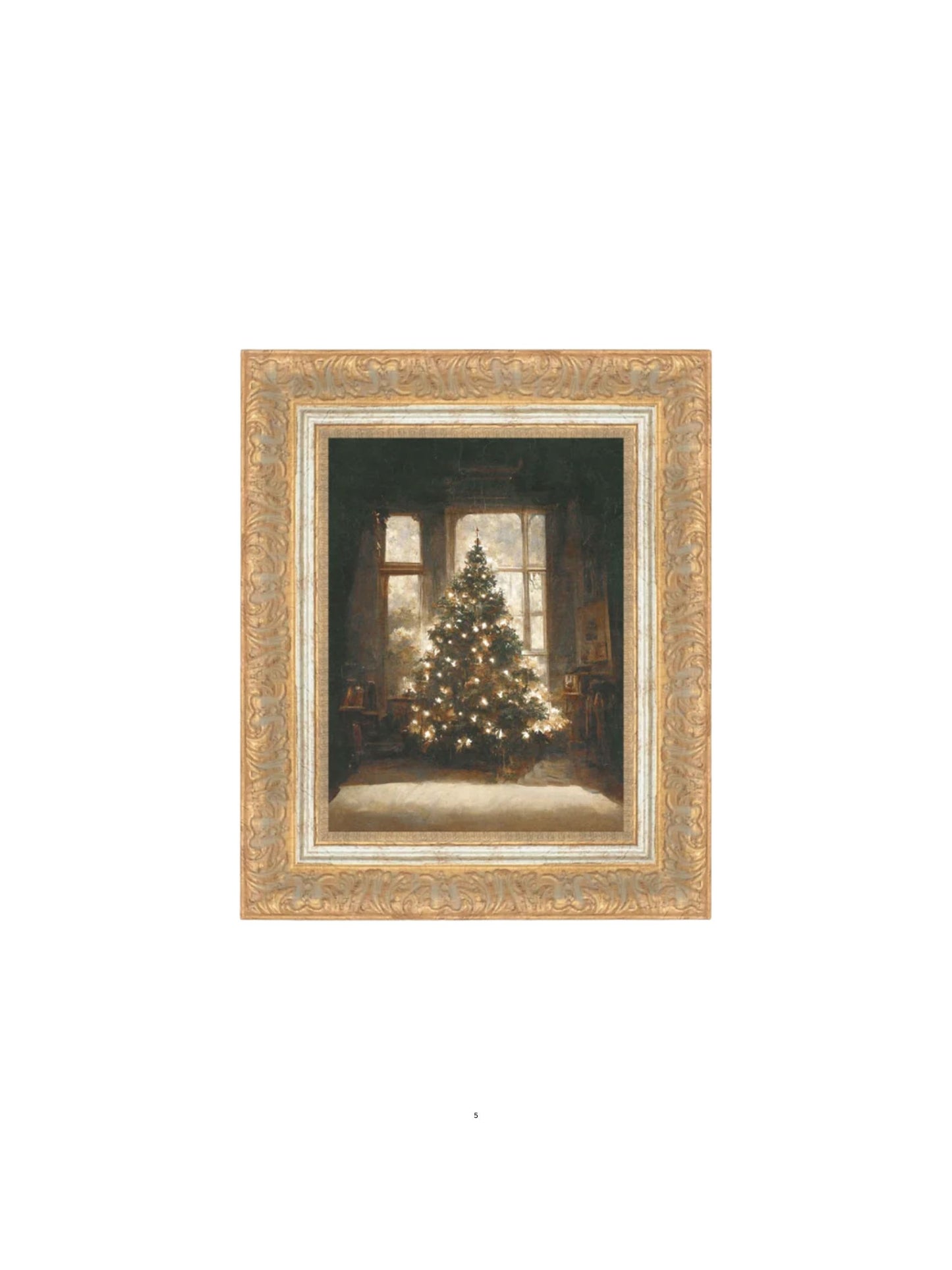 Glowing Christmas Tree Framed Picture