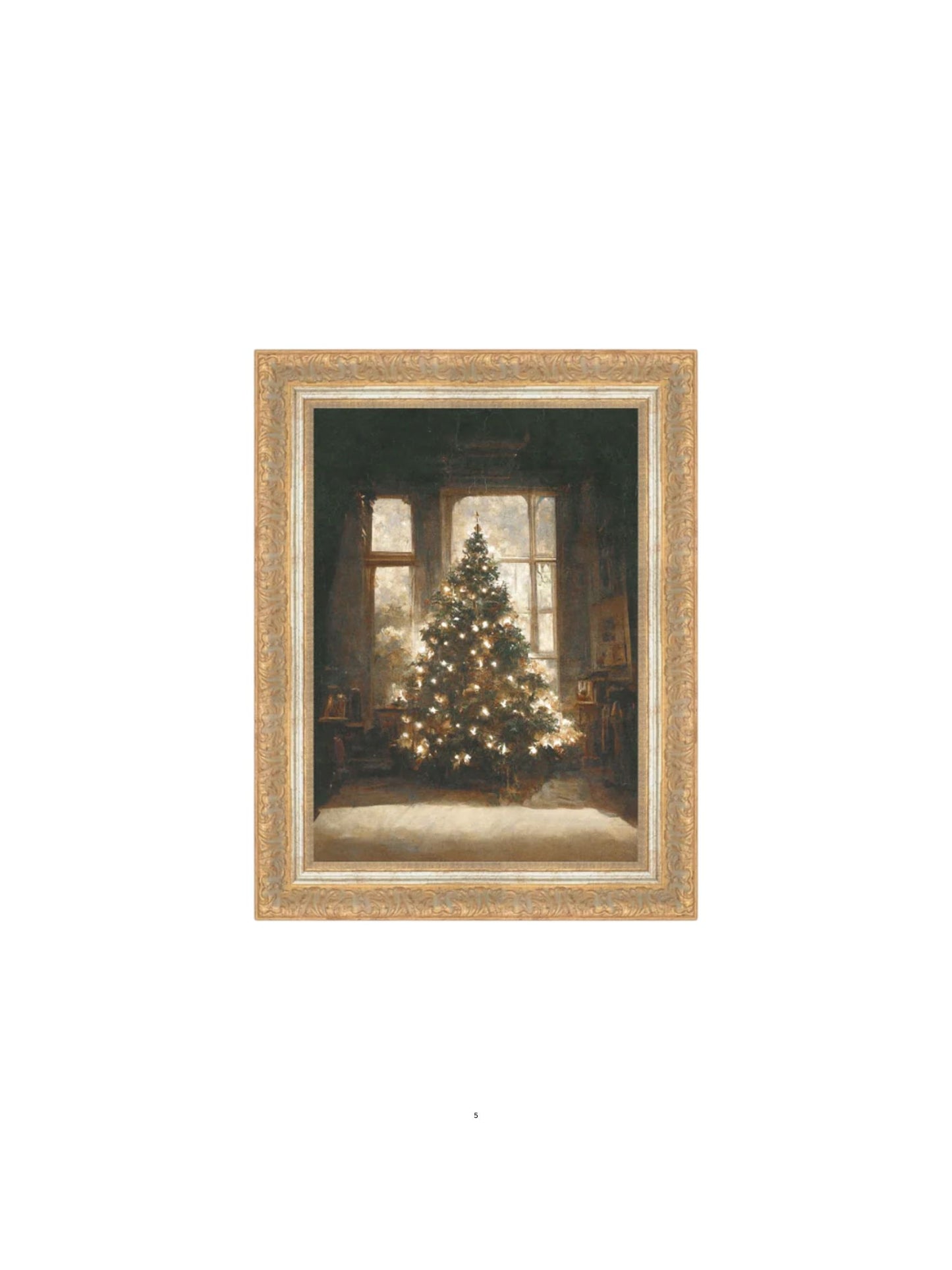 Glowing Christmas Tree Framed Picture
