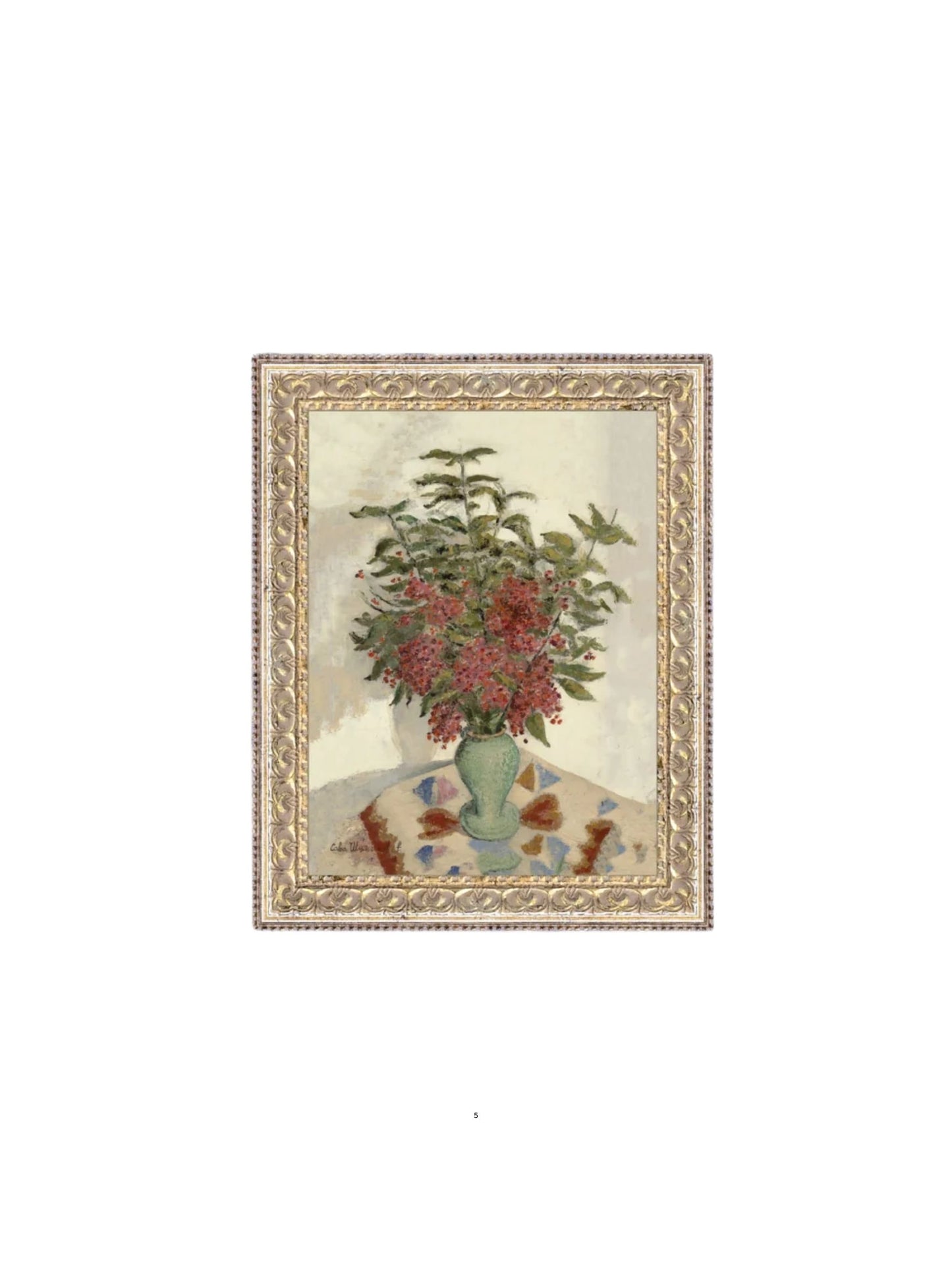 Red Hydrangeas Framed Picture