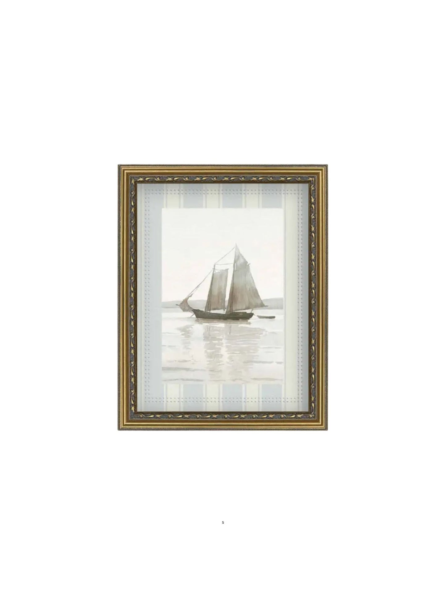 Watercolor Sailboat Framed Picture