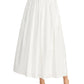 Woven Lattice Shirred Midi Skirt
