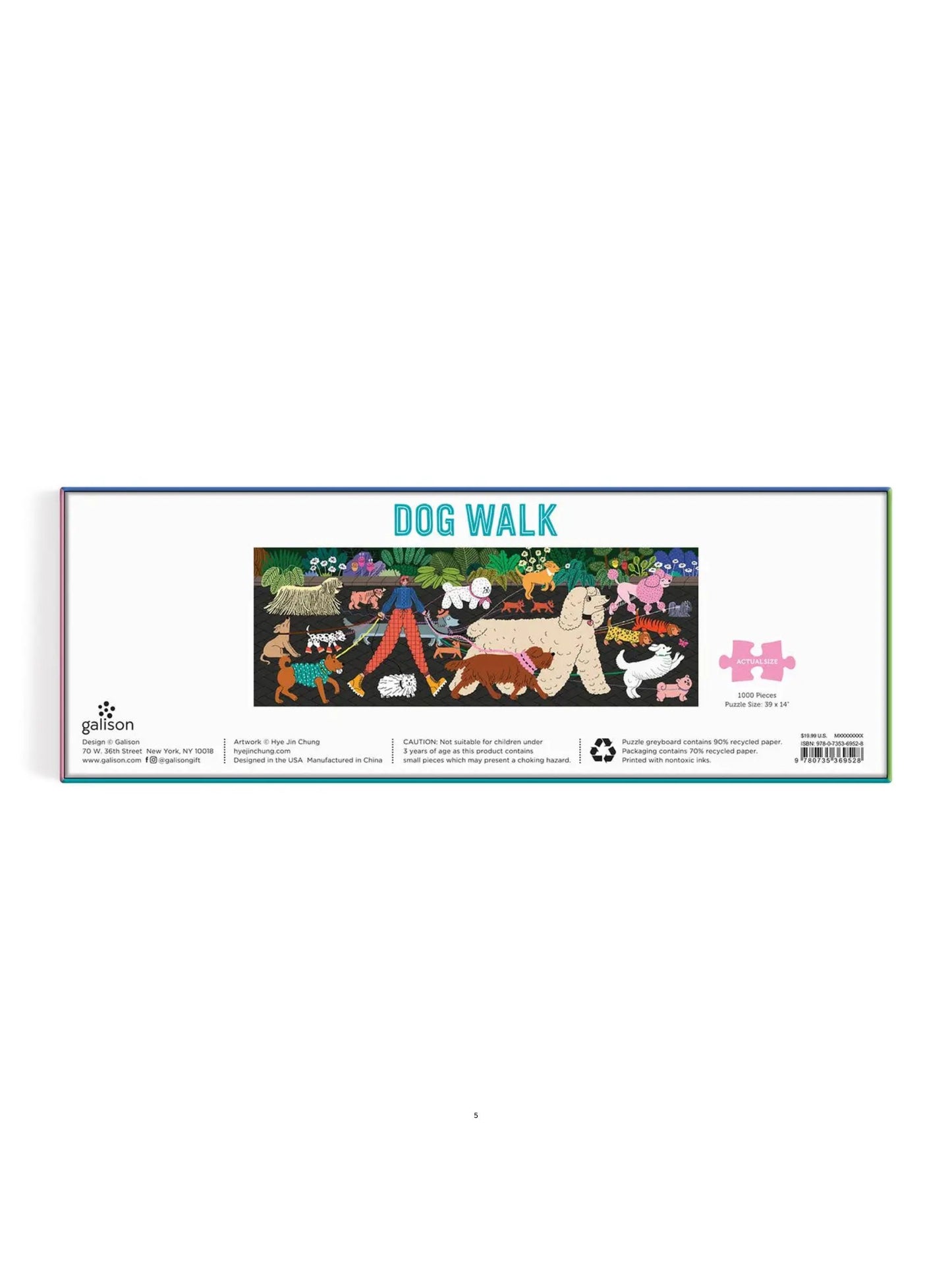 Dog Walk 1000 Piece Panoramic Puzzle