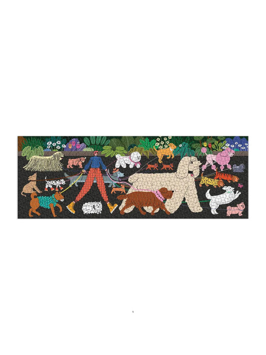 Dog Walk 1000 Piece Panoramic Puzzle