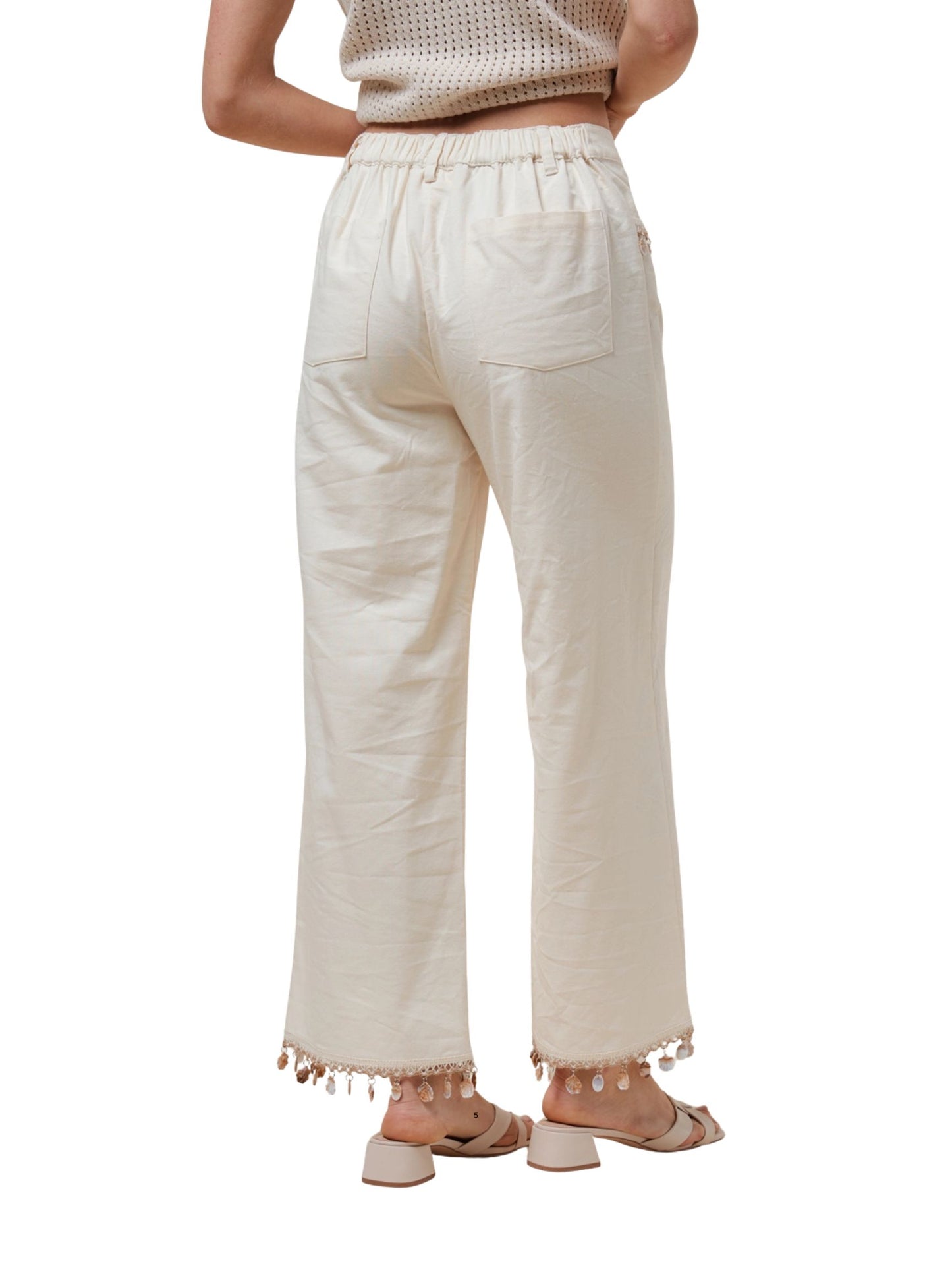 Shell Embellished Pants
