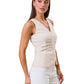 Sleeveless Shirred Top