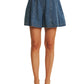 Summer Denim Washed Flared Shorts