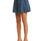 Summer Denim Washed Flared Shorts