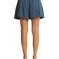 Summer Denim Washed Flared Shorts