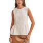 Tailored Cotton Peplum Top
