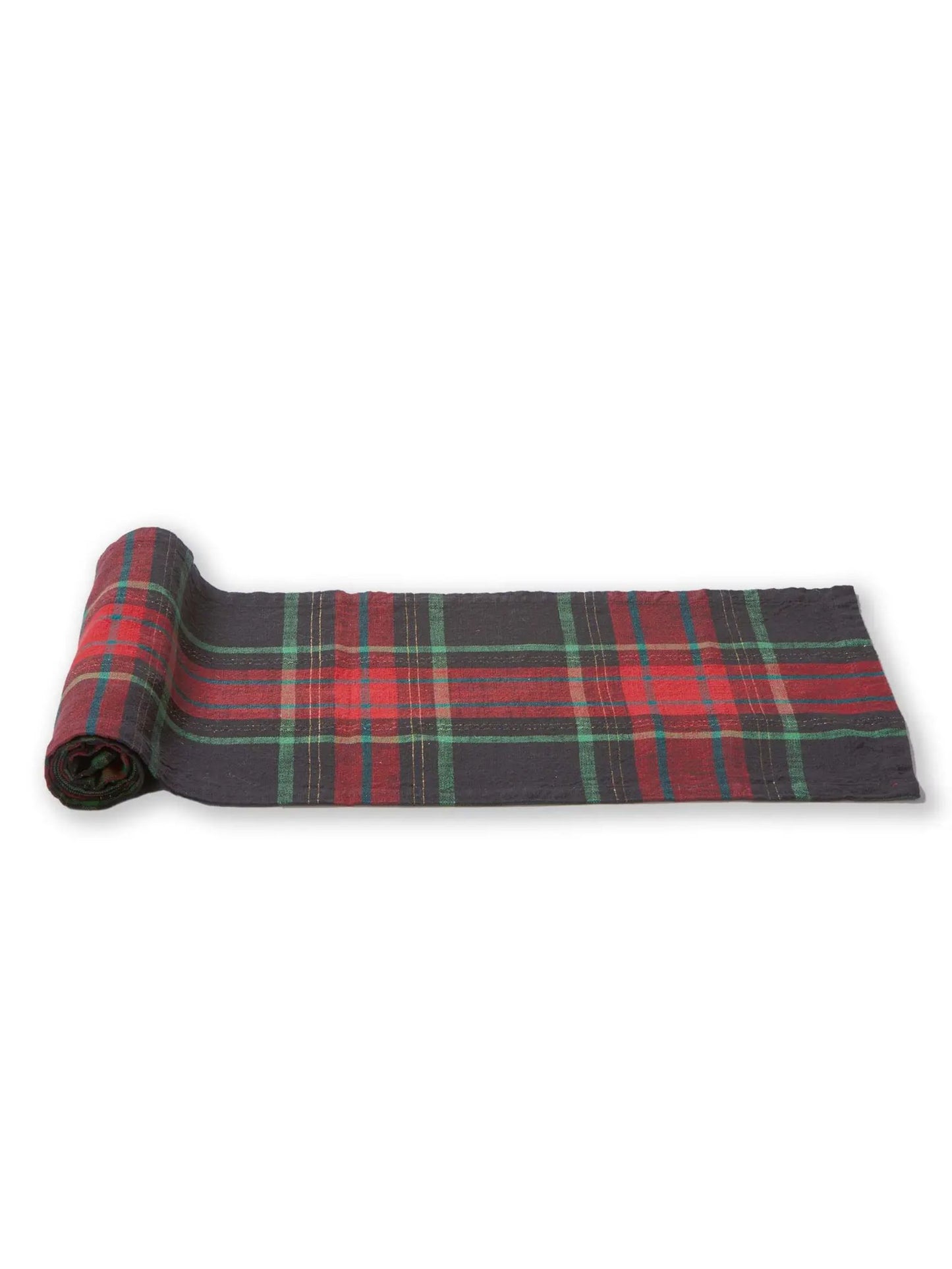 Christmas Plaid Runner Red Multi Cotton
