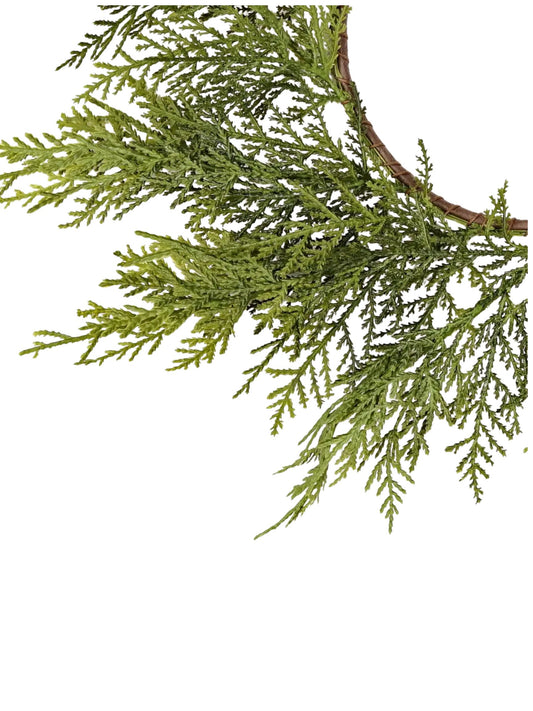 Real Touch Cedar Mix Wreath - 6.5"