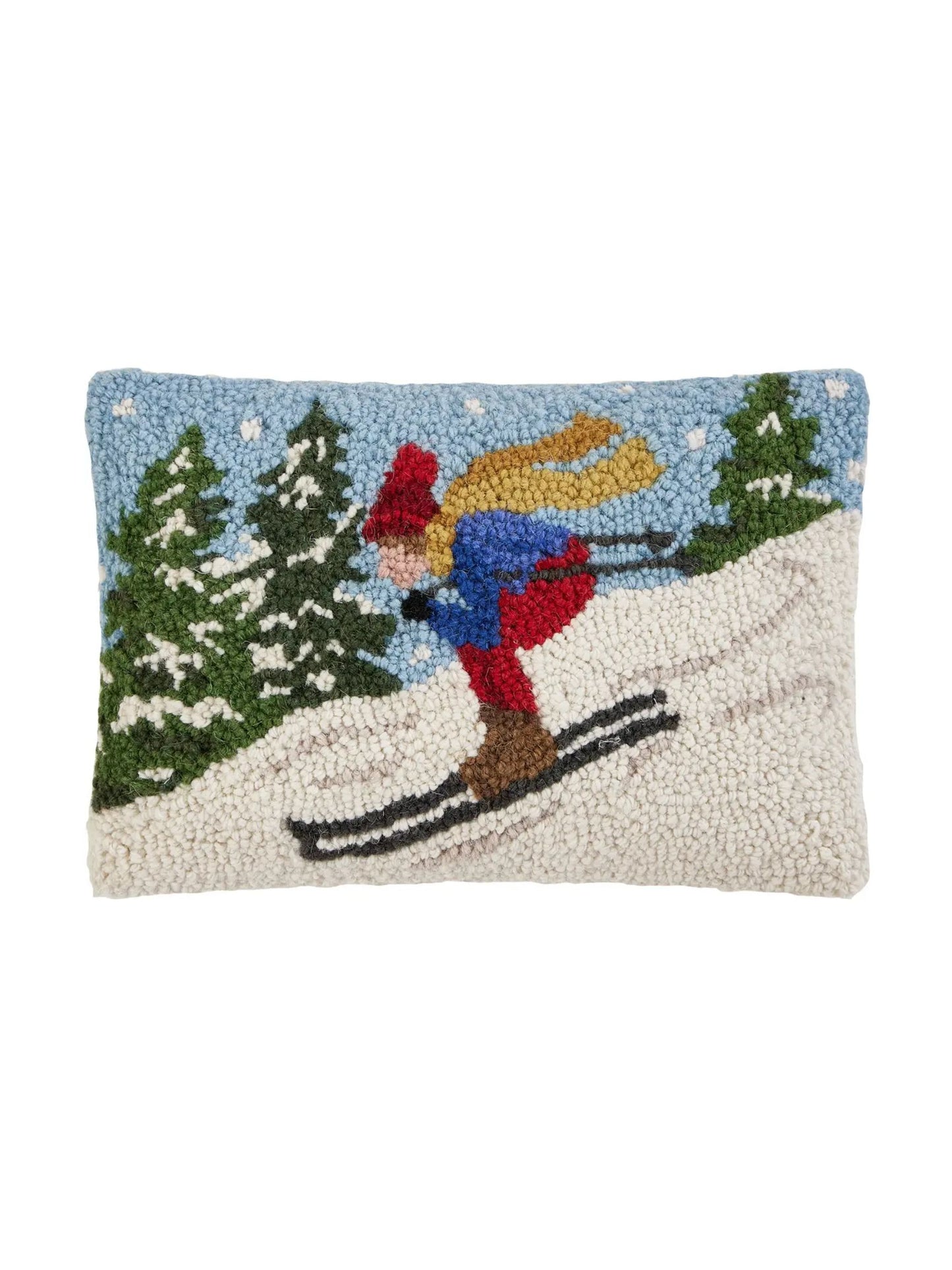 Downhill Skier Hook Pillow