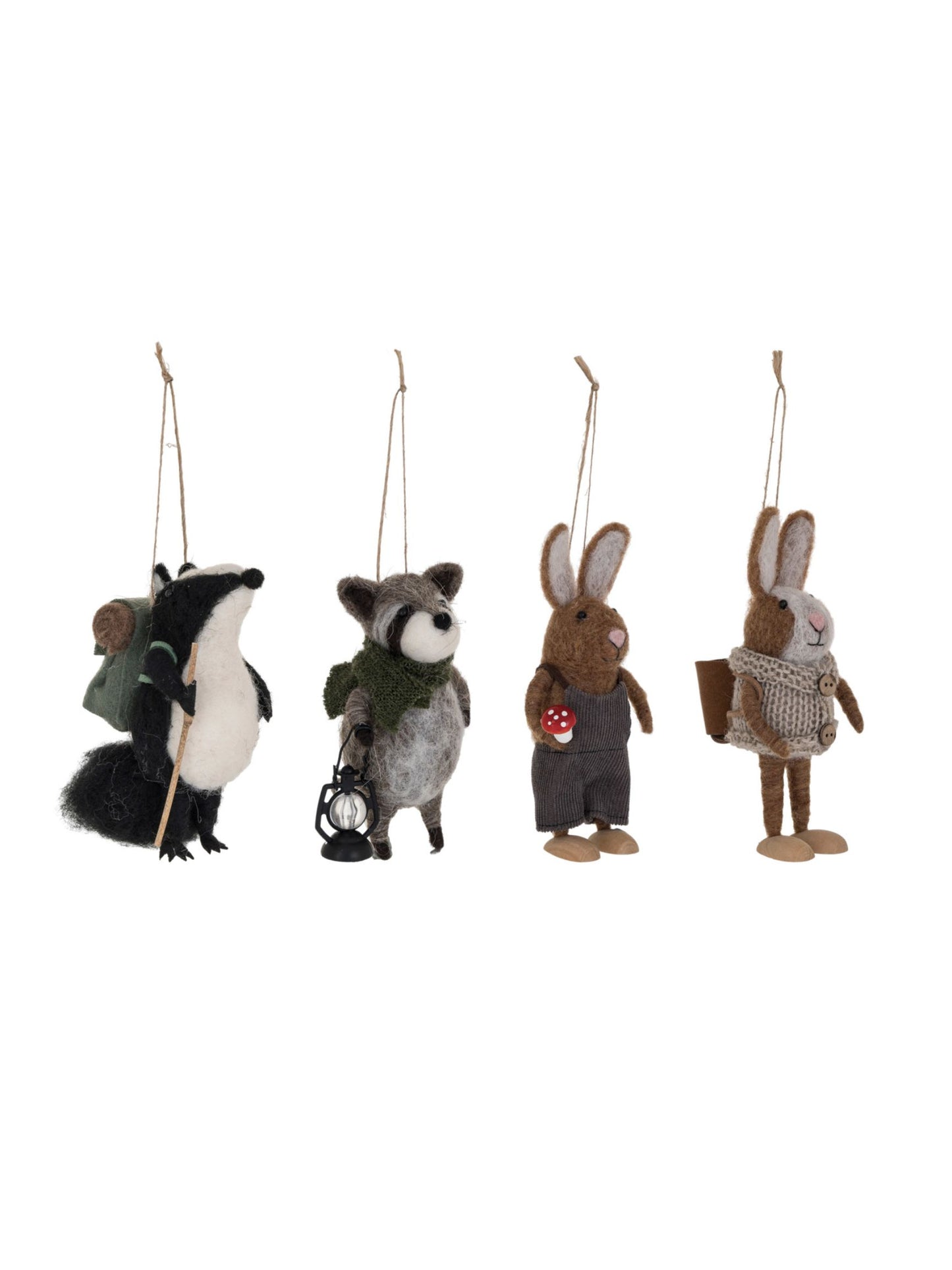 Handmade Wool Felt Forest Animal Ornament