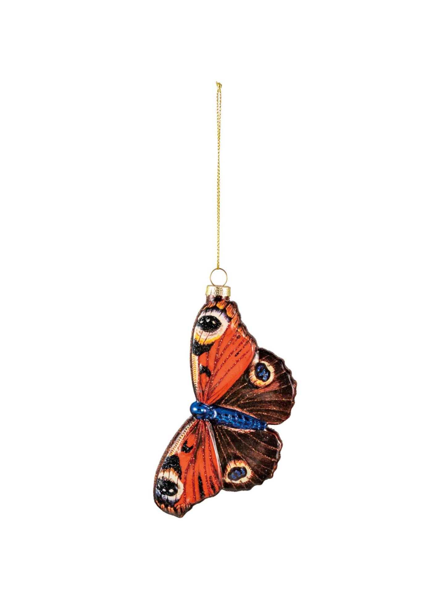 Hand-Painted Mercury Glass Butterfly Ornament