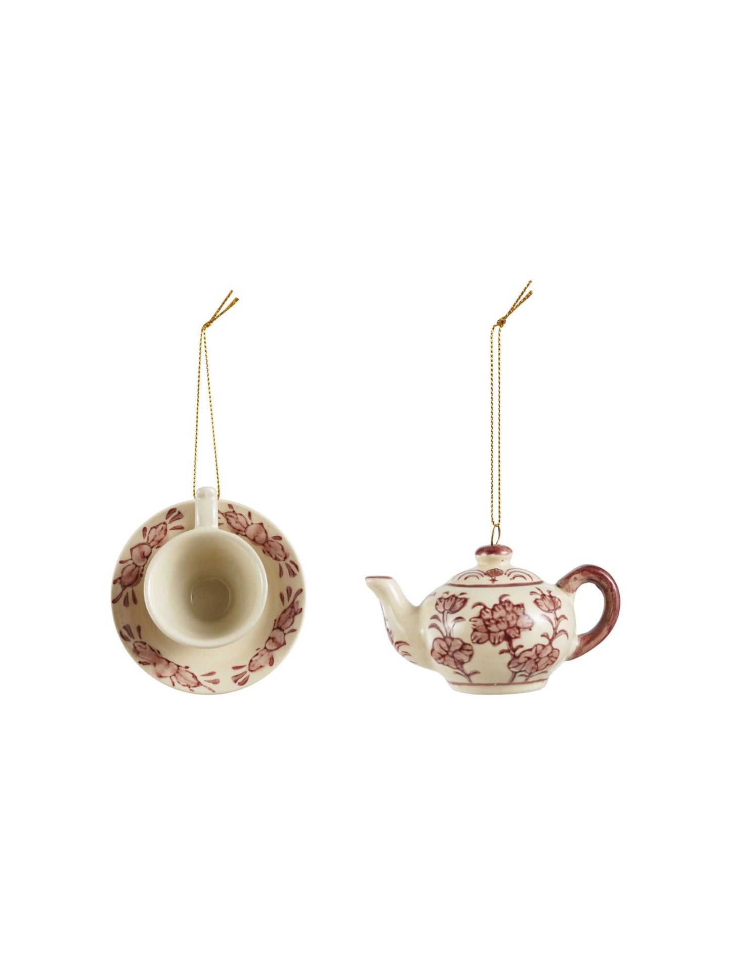Stoneware Tea Ornaments