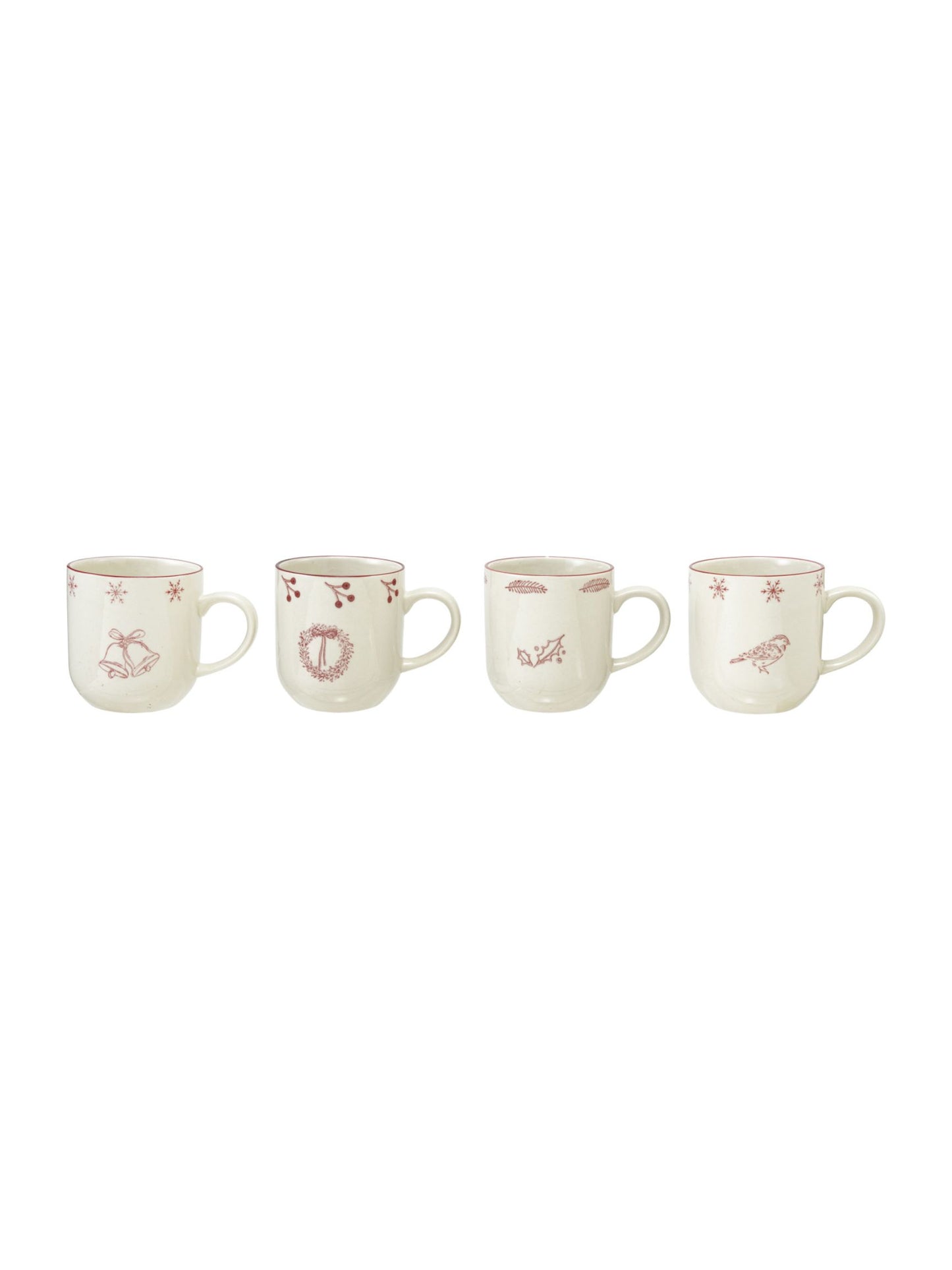12 oz. Hand-Stamped Stoneware Mug w/Holiday Image