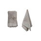 Cotton & Linen Napkins w/ Metallic Silver & Gold Thread - Set of 4