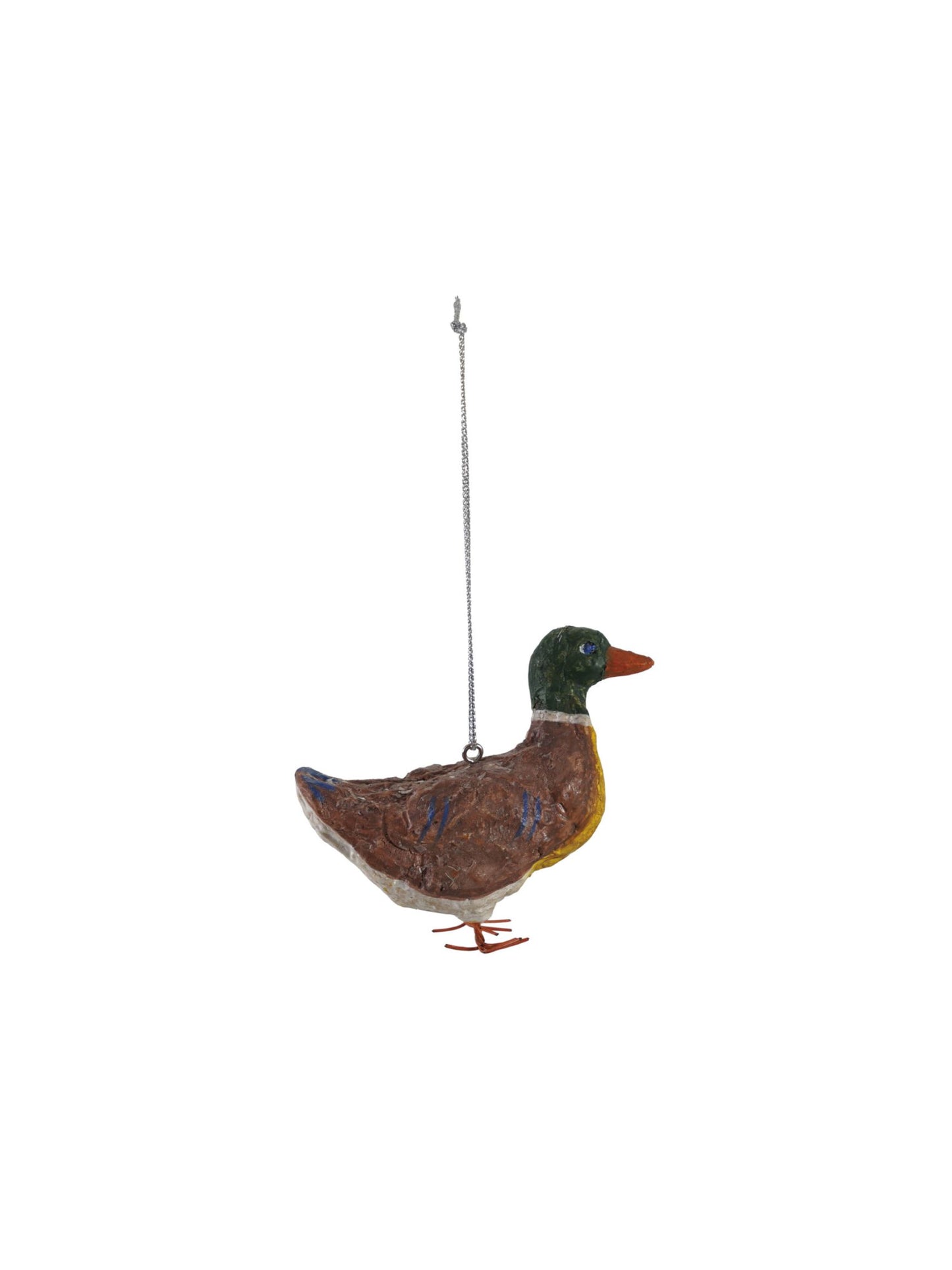 Handmade Paper Mache Mallard Ornament