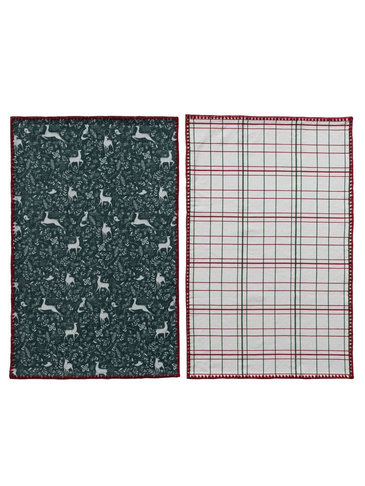 2 Tea Towels & Tree Shaped Cheese/Serving Board