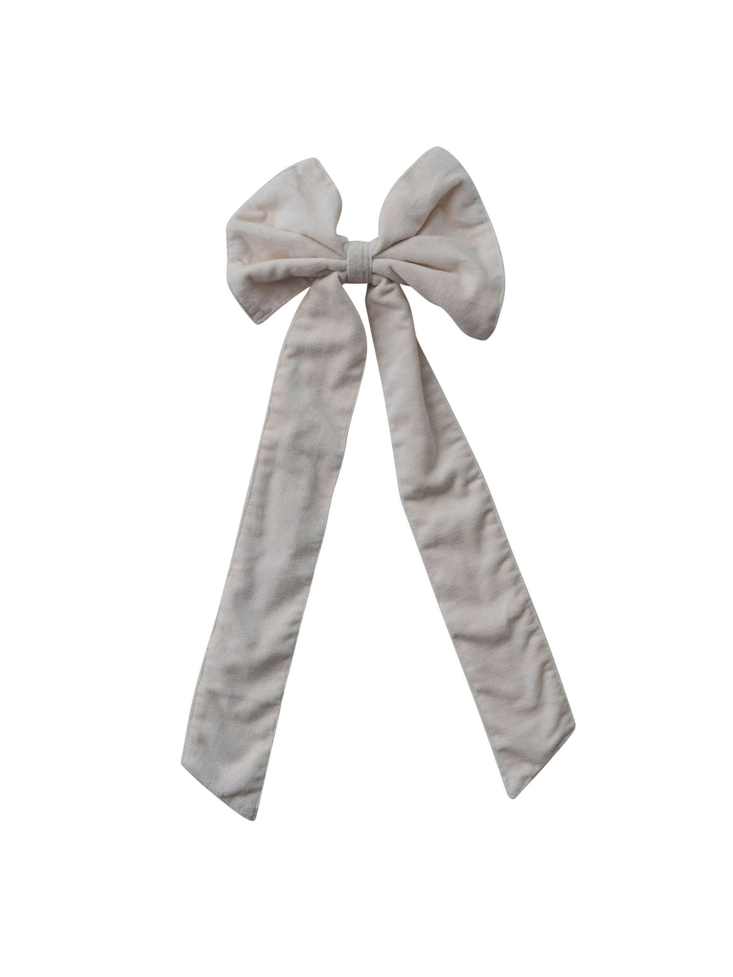 Cotton Velvet Clip-on Bow