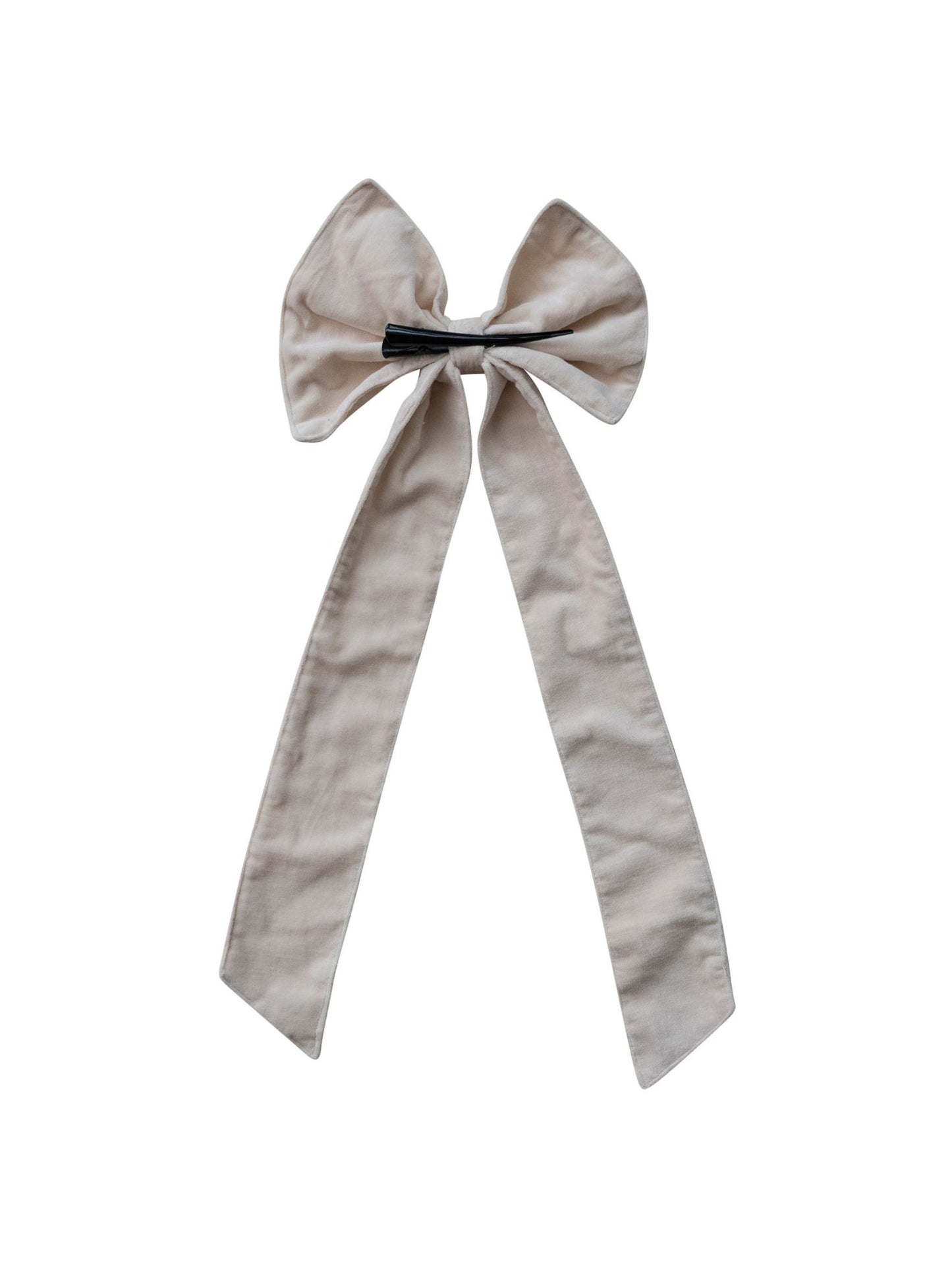 Cotton Velvet Clip-on Bow