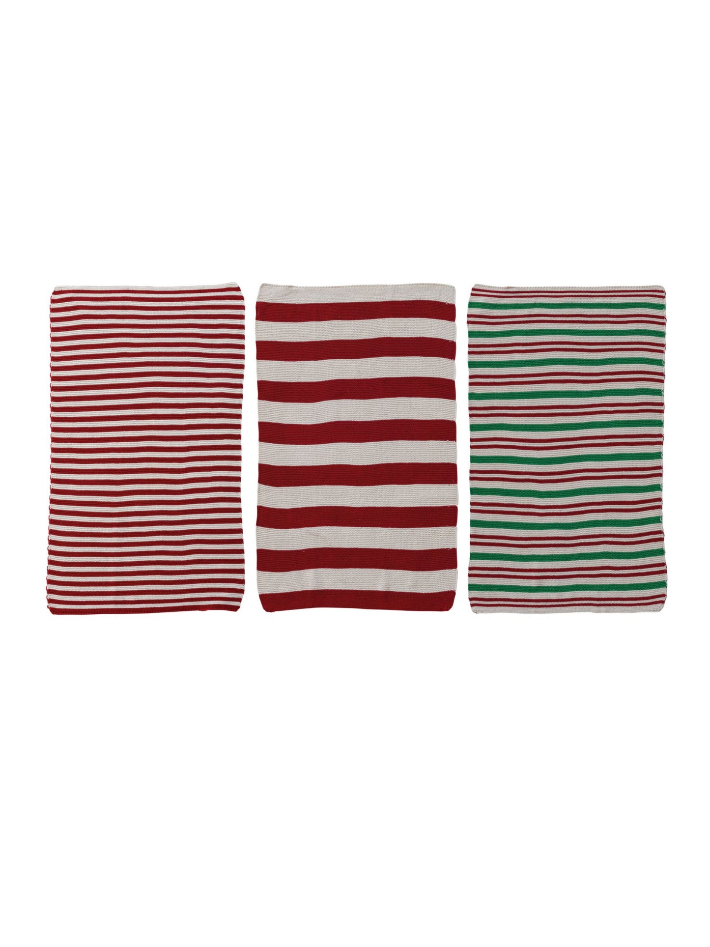 Cotton Knit Striped Tea Towel