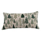 Cotton & Linen Slub Printed Lumbar Pillow w/Tree Pattern - Pick Up Only
