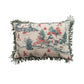 Ski Scene Cotton Slub Printed Lumbar Pillow