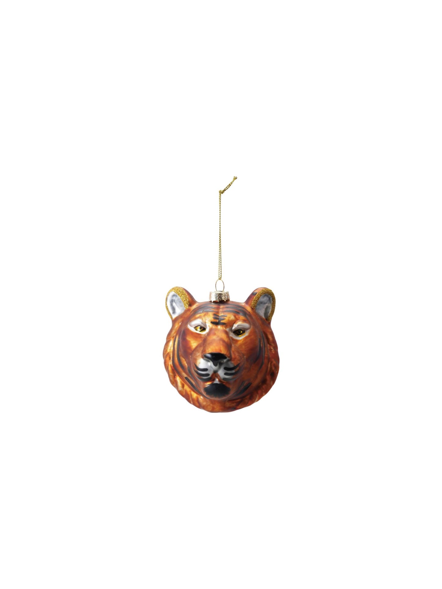 Glass Tiger Head Ornament