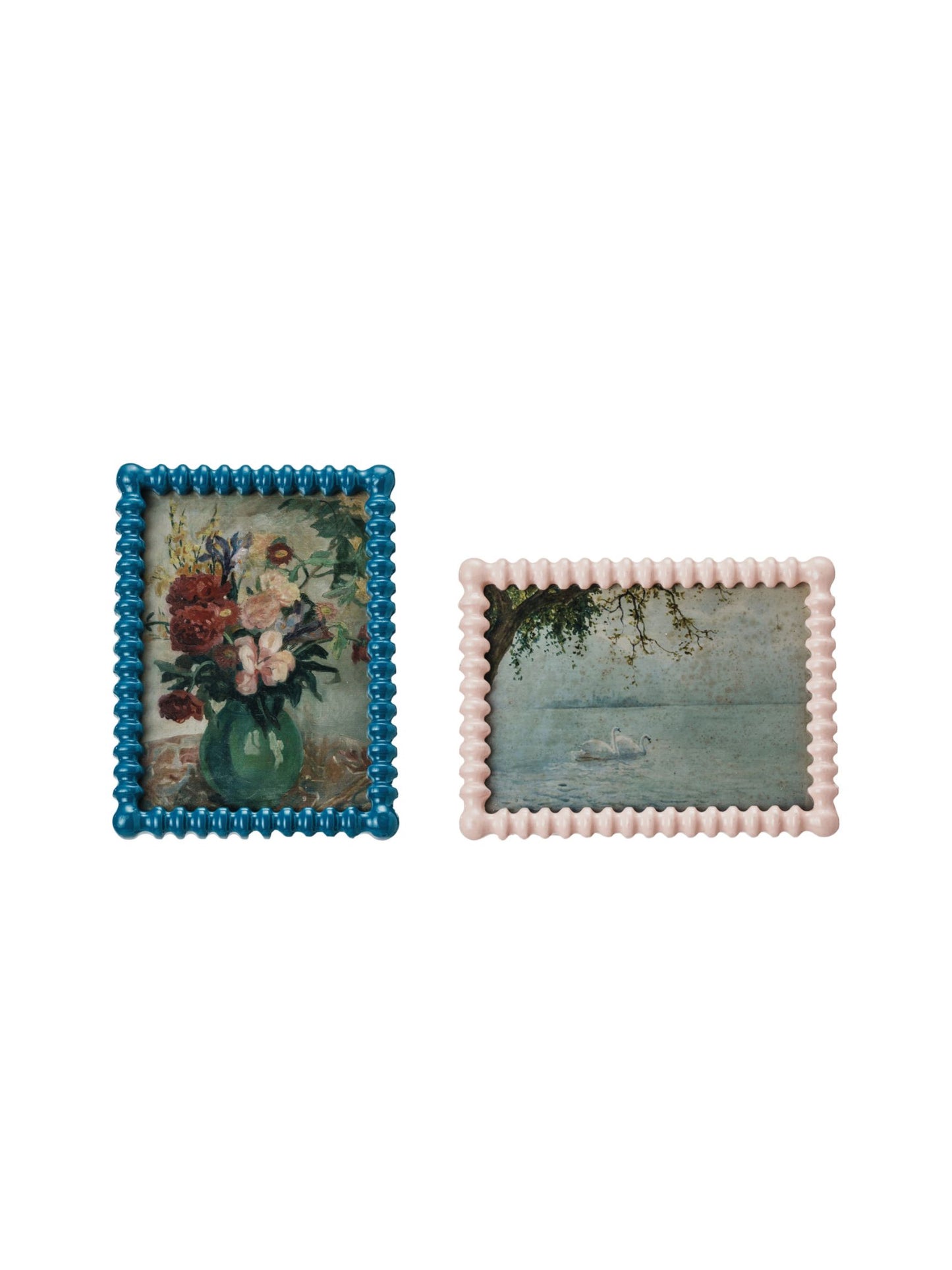 Picture Frame w/ Vintage Reproduction Image - (5" x 7" Photos)