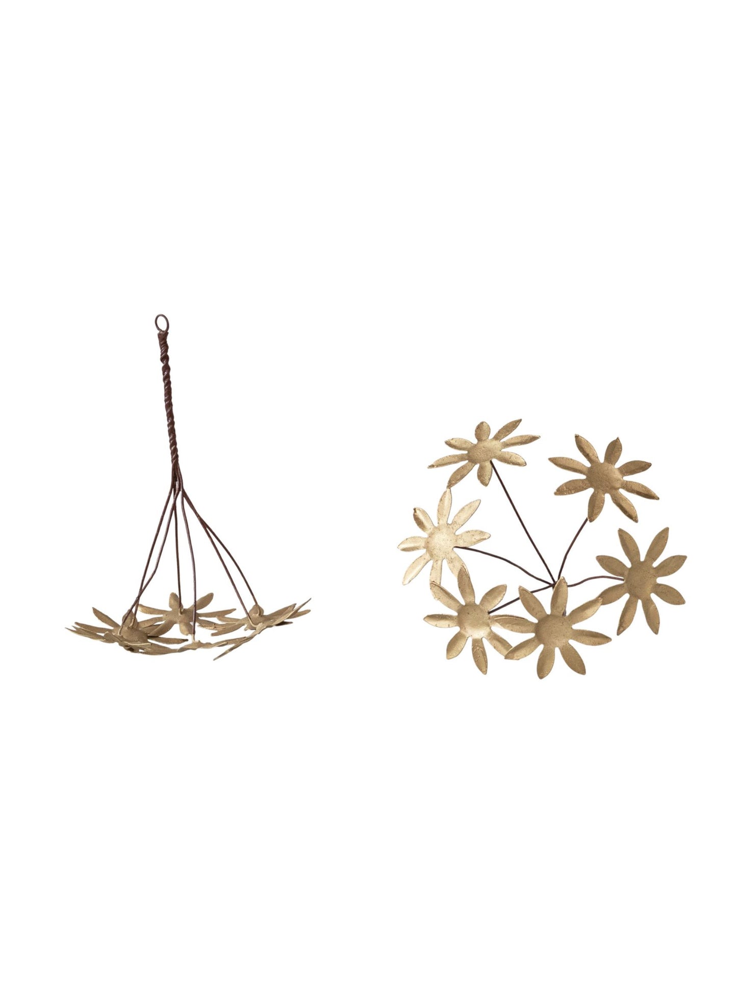 Metal Vintage Reproduction Toleware Flower Bunch