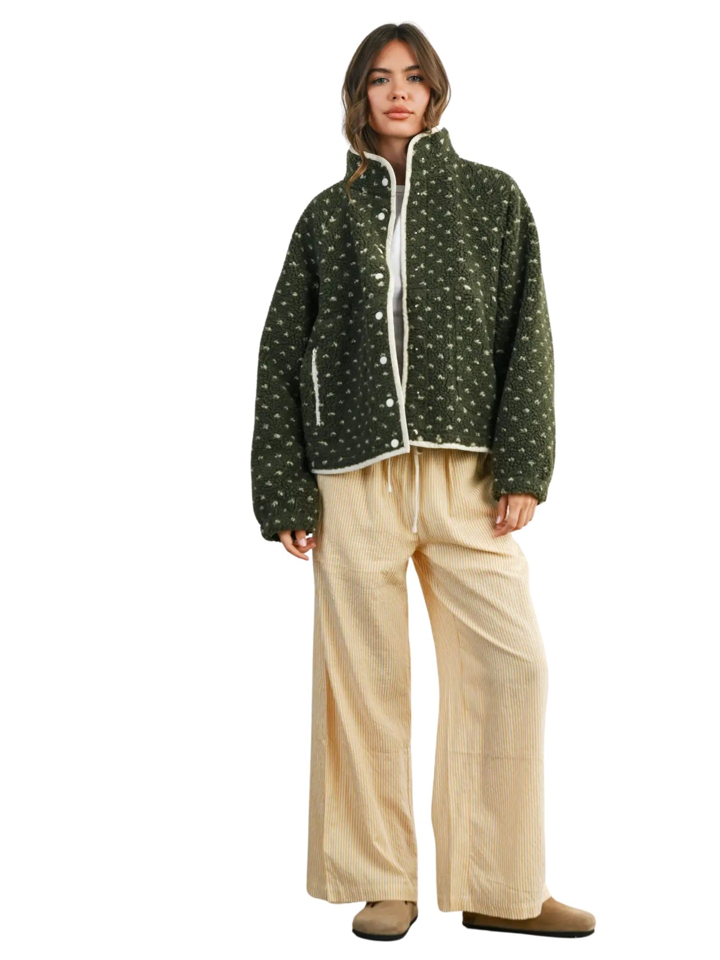 High Pile Fleece Puffer Jacket