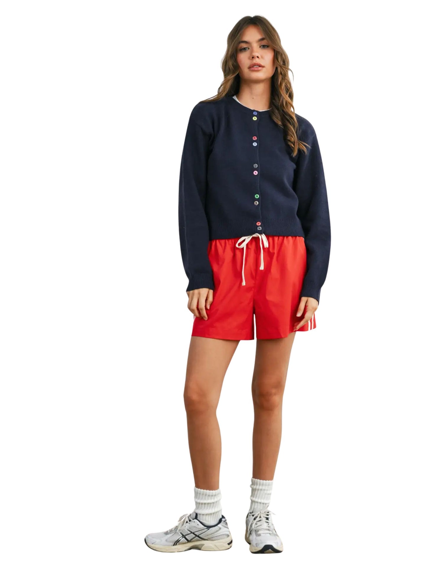 Long Sleeve Buttoned Cropped Cardigan
